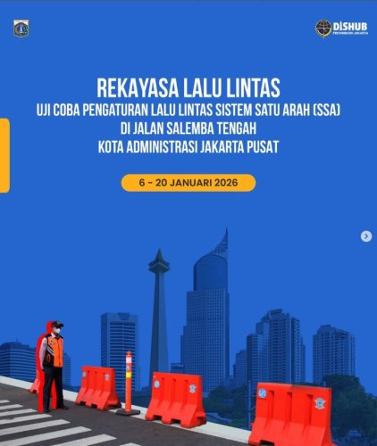 Sistem Satu Arah Berlaku di Jalan Salemba Tengah, Ini Rute Alternatif Untuk ke Sana-sini
