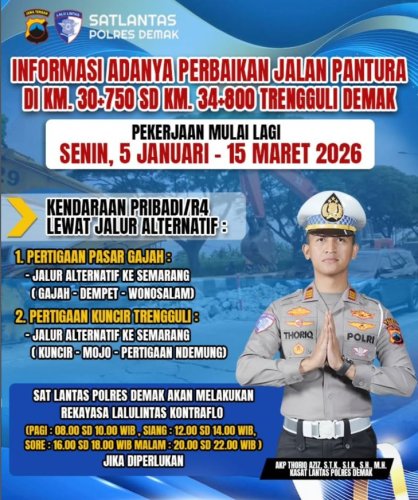 Hindari Pantura Semarang-Demak Sampai Maret 2026, Rute Alternatif Lewat Sini