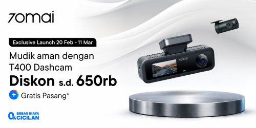 Dashcam 3 Channel Murah Siap Diajak Mudik Lebaran, 70mai T400 Cuma Dijual Segini