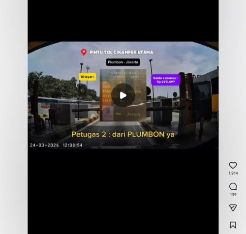 Petugas Gerbang Tol Plumbon Ngaco, Mobil Pribadi Kena Tarif Golongan 4 Saat Keluar Cikampek Utama