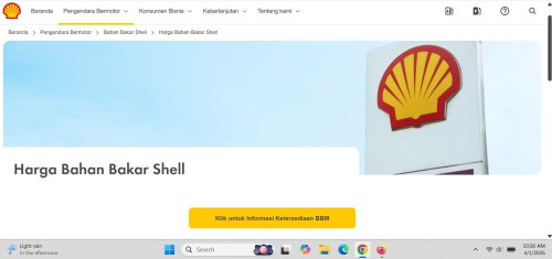 Harga BBM Shell Per 1 April 2026, Menghilang Sama Kayak Stoknya