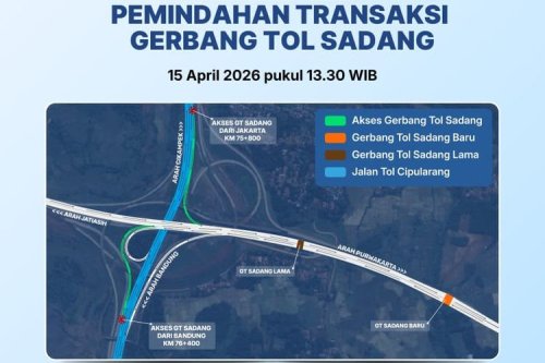 Demi Tol Japek II Selatan, Gerbang Tol Sadang Resmi Geser ke Lokasi Baru