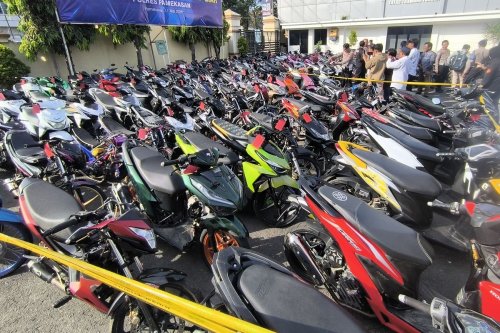 Kantor Satlantas Polres Pamekasan Bak Bengkel Motor Balap, 138 Unit Masih Ditelantarkan Pemilik