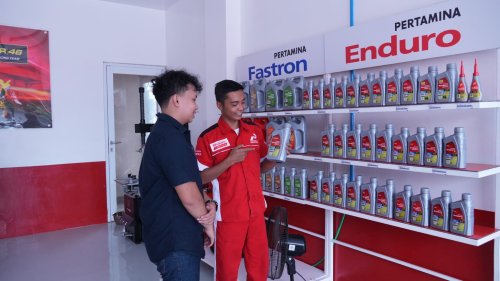 Bukan Bright Store Saja, SPBU Pertamina Ini Sekarang Punya Bengkel Enduro Service