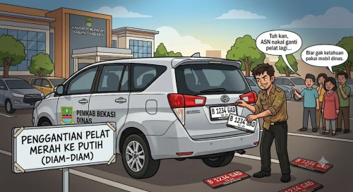 ASN Nakal Bekasi Waspada, Pemkot Bakal Tarik Motor atau Mobil Dinas Yang Diganti Pelat Putih