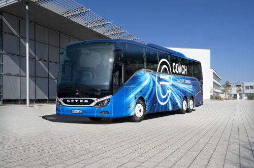Daimler Buses zeigt Prototyp des eCoach – den e-Reisebus von Setra