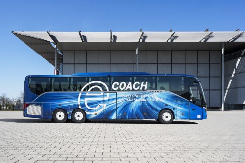 Daimler, Daimler Buses zeigt Prototyp des eCoach – den e-Reisebus von Setra
