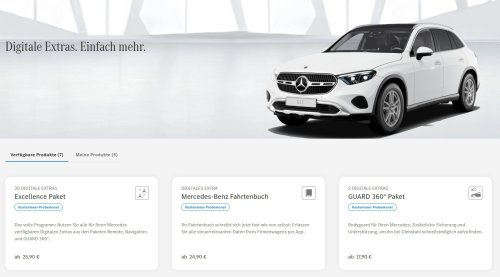 Erneut 15 % Rabatt aus einige Digitale Extras von Mercedes