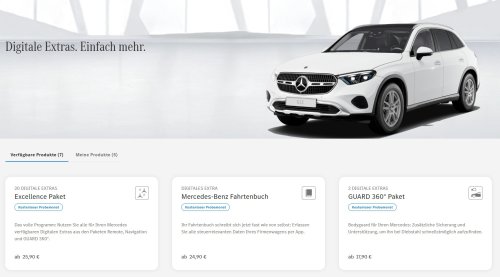 Erneut 15 % Rabatt aus einige Digitale Extras von Mercedes