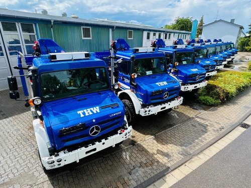 THW erhält 66 neue Unimog für den Zivilschutz