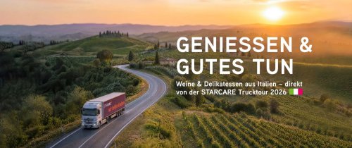 Noch bis Sonntag bestellen: STARCARE Trucktour 2026 startet nach Italien