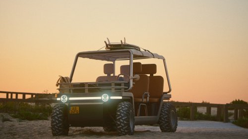 This Funky Electric Beach Buggy Is a Future Shuttle for Folks Who Can Afford Luxury Vacations
