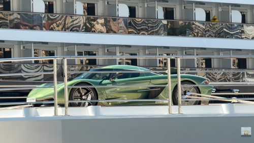 Someone Parked A Koenigsegg Jesko On Top Of An $86M Yacht In Monaco
