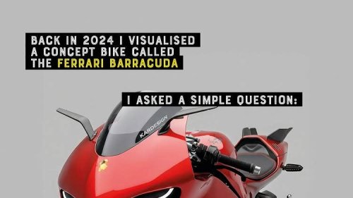 A Ferrari Motorcycle Concept Looked So Real That Ferrari’s Lawyers Got Involved