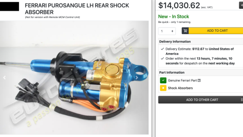 Ferrari Purosangue Owners Could Face A $14,000 Bill For One Shock