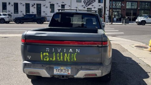 Rivian Owner Spray Paints R1T And Launches “Rivian Is Junk” Website