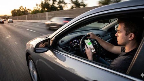 Study Finds Drivers Use Their Phones More As Speeds Climb, Not Less