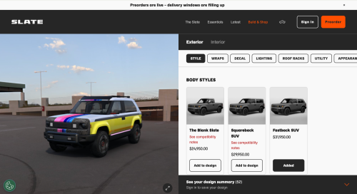 Slate’s $24,950 EV Can Balloon To $46,493 With Options