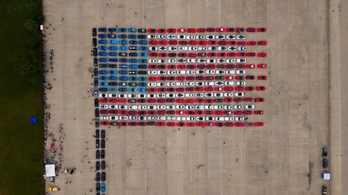 Yes, That’s An American Flag Made from 295 Corvettes