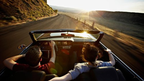 Is the convertible heading into the sunset?