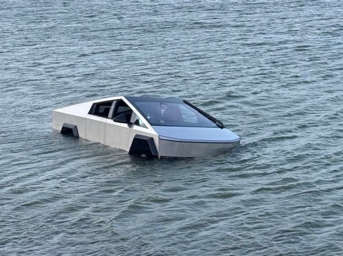 Don't drive your Cybertruck into a lake