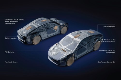 Tesla Reveals Cybercab With Starlink V5 Antenna
