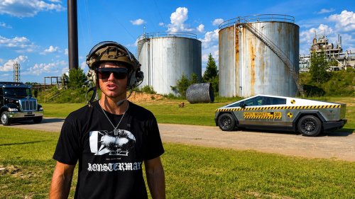 WhistlinDiesel’s 111 mph Cybertruck Crash Is Spectacular – No Crash Dummies, Total Destruction