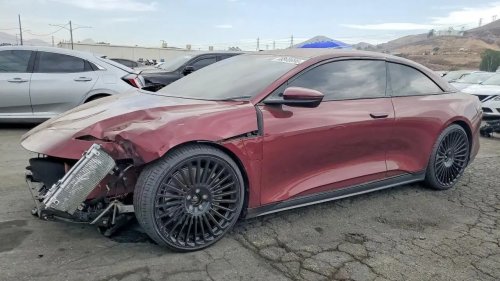 Shaq’s One-Off Lucid Air Coupe Lands on Copart With Front-End Damage