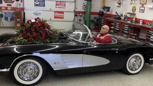 Corvette Owner's Family Sends Him Off With One Last Ride in His Beloved C1