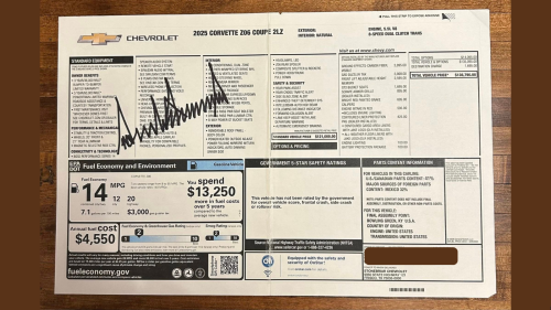 Corvette Owner Asked President Trump to Sign His Window Sticker, Couldn't Believe What Came Back