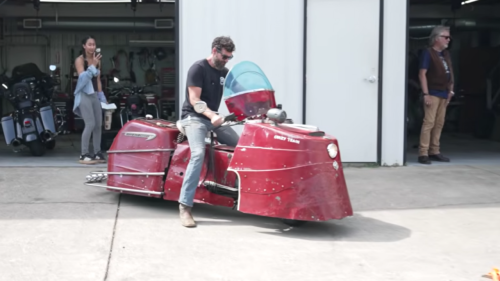 This Homemade “Crazy Train” Motorcycle Is Equal Parts Art, Scooter, And Mistake