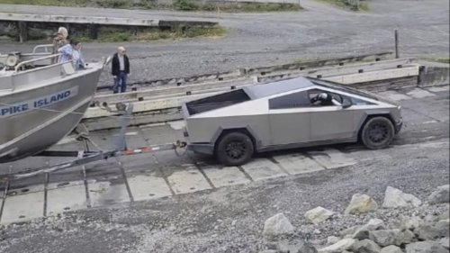 TikTok Video Shows a Tesla Cybertruck Performing a Successful tow...for the First Eight Seconds