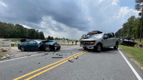 Ford Mustang Driver's Illegal Pass Leads to Head-On Crash With Ford F-150