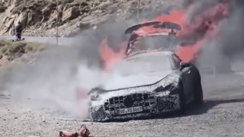 Mercedes-AMG GT Prototype Burns To The Ground During Hot Weather Testing
