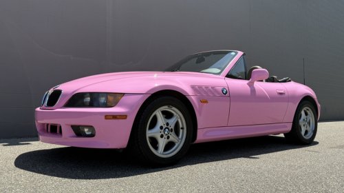 This Bold Pink 1997 BMW Z3 Roadster Signed By Sydney Sweeney Can Be Yours If You're Short Enough