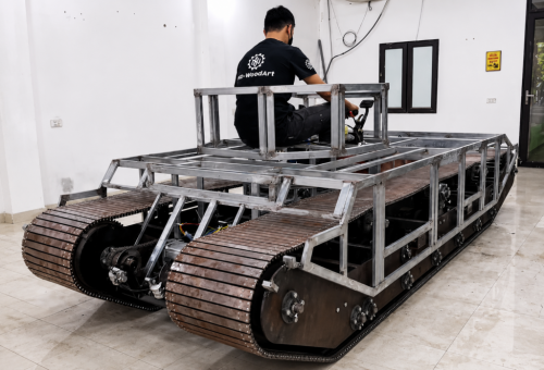 This Dad Built a Giant, Drivable Wooden Tank Because a Toy Just Wasn’t Enough