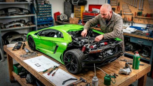 YouTuber Builds $12,000 RC Lamborghini Aventador With a Miniature V12 That Actually Runs