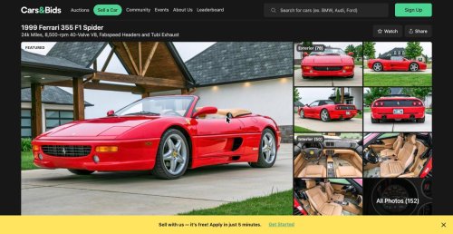 Final-Year Ferrari F355 F1 Spider Draws Interest Ahead of Auction Close