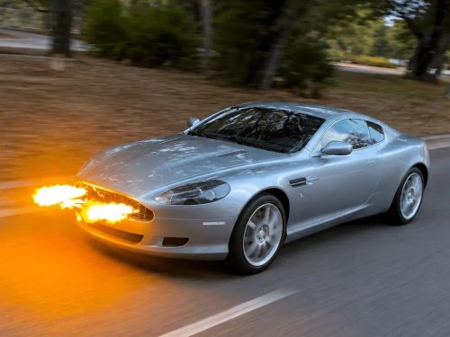 Modified Aston Martin DB9 Combines Corvette V8 Power With Bond-Inspired Flamethrower Gadgets