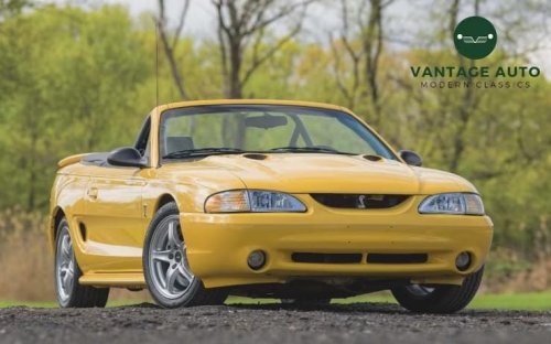 27,400-Mile 1998 Ford Mustang SVT Cobra Convertible Hits the Auction Block in Canary Yellow