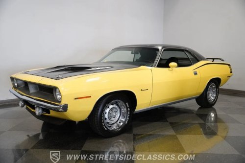 Numbers-Matching 1970 Plymouth 'Cuda Pairs Lemon Twist Paint With a Modernized 340