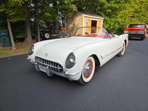 A White-Over-Red Piece of Corvette History: The 1954 Chevrolet Corvette Convertible