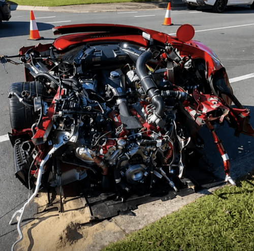 Ferrari SF90 Splits in Half in Gold Coast Crash, Driver Walks Away