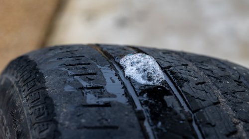 Keep This Spray On Hand To Make Finding Leaks Or Holes In Your Tires Easier