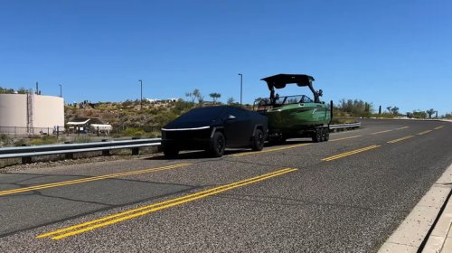 350-Mile Boat Tow Puts Cybertruck Battery Range To The Test
