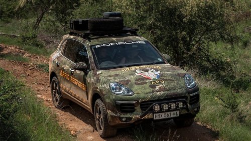 Porsche Joins the Fight Against Africa's Rhino Poachers With a Specially Modified Cayenne