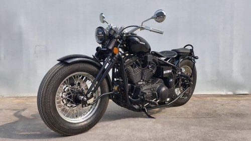 This Chinese Hardtail Cruiser Is Powered By An Old Sportster Motor