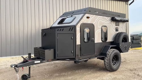 Fugly on the outside, but with a dream interior – this is THE camping trailer for the Cybertruck generation