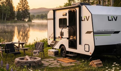 LIV's new E-Leaf trailer ditches wood and gas, packs solar power, and starts under $25,000