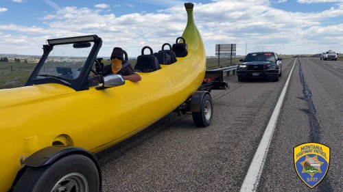 Man Driving Giant Banana Gets Pulled Over in Montana